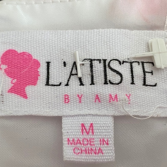 Juniors Red Floral Spaghetti Strap Cocktail Medium - Picture 6 of 7